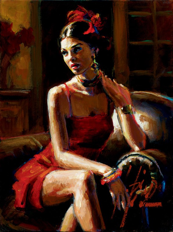 Fabian Perez Linda in Red